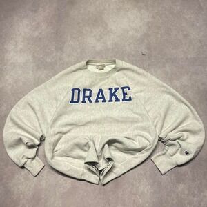 Vintage 90s Drake University Champion Reverse Weave Crewneck